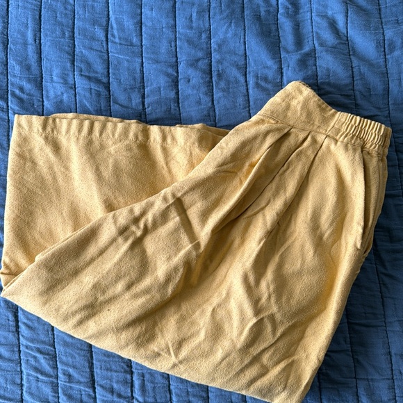 Free People Marizta two piece set yellow linen EUC - Picture 4 of 5